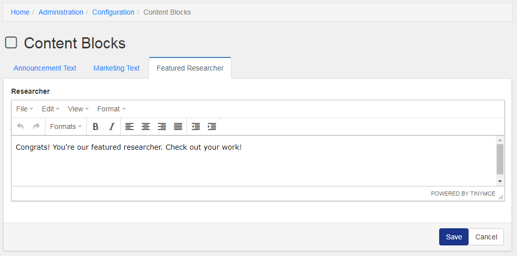 Featured Researcher Content Block